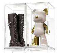 XXXXX-Large 60 CM Tall Boots Shoe Box 35 x 31 x 60 CM Huge Acrylic Display Case with Magnetic Door Clear Big Display Cabinet for Doll, Giant Figures, Trophy, Collectible, Long Boot, Backpack,1 Pack