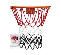 XXXYYY Red White and Black Basketball Net Replacement Heavy Duty, 2022 Professional On-Court Quality [6.88Ounce], Fits Outdoor Indoor Standard Rim, All Weather Anti Whip -12 Loops