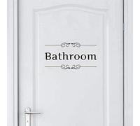 XXYsm Door Mural BATHROOM Wall Sticker Home Decoration Vinyl Art Murals Decals Bathroom Nursery Restaurant Hotel Cafe Office Decor Removable Self-Adhesive Stickers 28x14CM