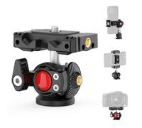 XXZU Phone Tripod Mount With Ball Head, Tripod Head 360°Rotating Camera Ball Mount, Phone Holder Adapter With Cold Shoe, 1/4"Screw Tripod Mount Attachment for DSLR Camera,Monopod,Max Load 4.4lb