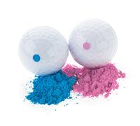XY Gender Reveal Baby Gender Reveal Exploding Golf Balls - Pink And Blue Set For Boy Or Girl Gender Reveal Party (1 Pink Ball And 1 Blue Ball) Off White