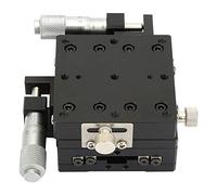 XY Linear Stage, SEMY60-AS 60 * 60 * 40mm Slide Table Micrometer Manual Trimming Platform Cross Roller XY Linear Guide Sliding Track