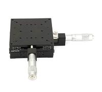 XY Linear Stage,XY Stage Sliding Table Manual Linear Stages Fine-tuning Linear Stages Cross Roller Guide Trimming Platform, Micrometer Manual Slide Table Cross Roller Stages 100 * 100 * 40mm