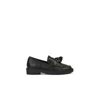Xy London 'alida' Chunky Loafers Tassel Back To School Flat Shoes In Black Black