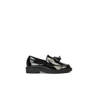 Xy London 'alida' Chunky Loafers Tassel Back To School Flat Shoes In True Black True Black