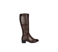 Xy London ‘Anne’ Knee High Boots With Low Block Heel In Brown Brown 4