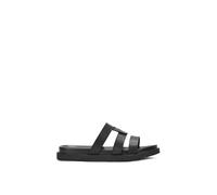 Xy London 'aurelia' Flat Slider Sandals With Comfortable Footbed In Black Black