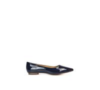 Xy London 'cordelia' Slip On Pointed Toe Flat Ballerina Pump Shoes In Navy Navy