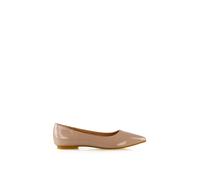 Xy London 'cordelia' Slip On Pointed Toe Flat Ballerina Pump Shoes In Nude Nude