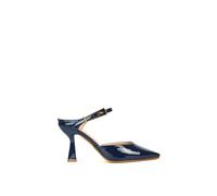 Xy London 'daisy-May' High Heel Mules With Pointed Toe In Navy Navy 3