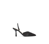 Xy London 'gaynor' Stiletto Heel Slingback Sequin Court Shoes In Black Black 5