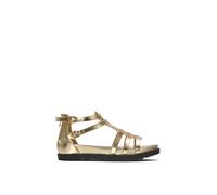 Xy London 'haden' Flatform Gladiator Sandals With Chunky Sole In Metallic Gold Metallic Gold