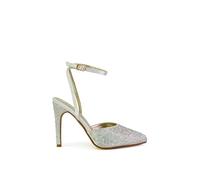 Xy London 'indyah' Diamante 2 Part Shoes Ankle Strap Stiletto High In Ivory Ivory 4