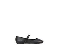 Xy London 'joanna' Flat Closed Toe Mary Jane Ballet Dolly Shoes Pumps In Black Black