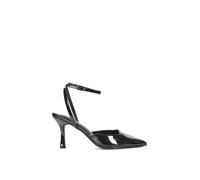 Xy London 'lacey May' Strappy Stiletto High Heel Pointed Toe Pumps Shoes In True Black True Black 5