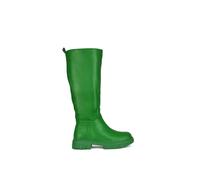 Xy London 'lainey' Mid Calf High Biker Boots In Green Green