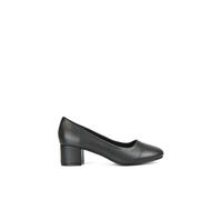 Xy London 'liberty' Low Block Heel Court Shoes In Black Black