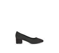 Xy London 'liberty' Low Block Heel Court Shoes In Jet Black