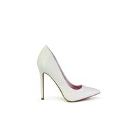 Xy London 'lu Lu' Pointed Toe Statement Stiletto High Heel Court Shoes In White White 7