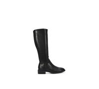 Xy London 'lucia' Low Block Heel Knee High Riding Boots In Black Black