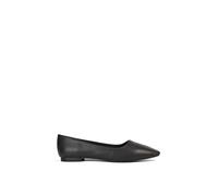 Xy London 'maci' Square Toe Slip On Flat Heel Ballerina Pumps In Black Black