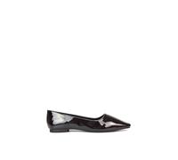 Xy London 'maci' Square Toe Slip On Flat Heel Ballerina Pumps In True Black True Black