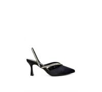 Xy London 'marissa' Pointed Toe Diamante Sling Back Strappy Stiletto Bridal Heels In Black Black 3