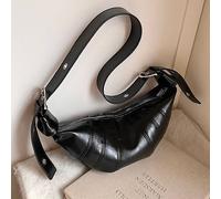 Xy London 'natalie' Crescent Crossbody Handbag With Zip Closure In Black Black One Size