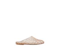Xy London 'opera' Slip On Cage Jelly Mule Flat Summer Sandals In Gold Gold