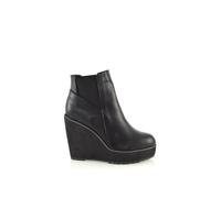 Xy London 'roweena' High Wedge Heel Platform Ankle Boots In Black Black 7