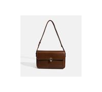 XY London Women's 'Adele' Shoulder Handbag With Clasp & Adjustable Strap in Brown XY London Brown One Size