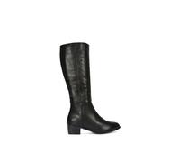 XY London Women's ‘Anne' Knee High Boots with Low Block Heel in Black | Size: 7 XY London Black 7
