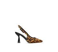 XY London Women's 'Betty' Stiletto High Heel Shoes With Slingbacks in Brown | Size: 5
