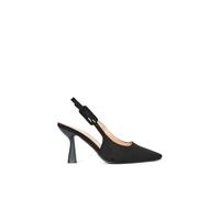 XY London Women's 'Betty' Stiletto High Heel Shoes With Slingbacks in Jet Black | Size: 3