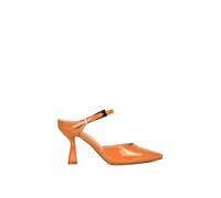 XY London Women's 'Daisy-May' High Heel Mules With Pointed Toe in Peach | Size: 6