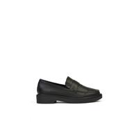 XY London Women's 'Hanah' Chunky Loafers Flat Back To School Shoes in Black | Size: 7