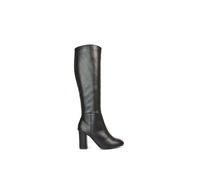 XY London Women's 'Jen' Knee High Block Heeled Boots With Zip Fastening in Black | Size: 8 XY London Black 8