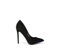 XY London Women's 'Lu Lu' Pointed Toe Statement Stiletto High Heel Court Shoes in Jet Black | Size: 6 XY London Jet Black 6