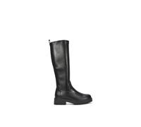 XY London Women's 'Lucy-Lou' Chunky Sole Knee High Leg Stretch Boots in Black | Size: 6