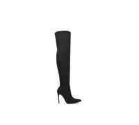 XY London Women's 'Piper' Over The Knee Thigh High Heeled Boots With Zip in Black | Size: 7
