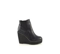 XY London Women's 'Roweena' High Wedge Heel Platform Ankle Boots in Black | Size: 7 XY London Black 7