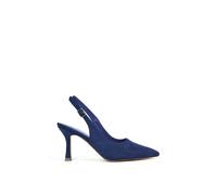 XY London Women's 'Valerie' Stiletto High Heel Closed Toe Slingback Court Shoes in Navy | Size: 4 XY London Navy 4