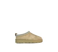 XY London Women's 'Vicky' Flat Aztec Ultra Mini Boots Slip On Slippers With No Faux Fur Lining in Stone | Size: 3