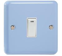 XY20NW.DB, Varilight 1 Gang (Single), 20 Amp Double Pole Switch with Neon, Classic Lily Duck Egg Blue