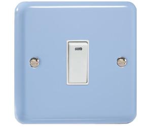XY20NW.DB, Varilight 1 Gang (Single), 20 Amp Double Pole Switch with Neon, Classic Lily Duck Egg Blue