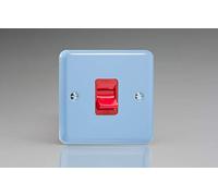 XY45SW.DB Varilight 45 Amp Cooker Switch (Single Size), Classic Lily Duck Egg Blue