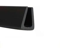 XYAGYUND U Rubber Channel 3.28Ft Black Flat Bottom Rubber Weather Stripping Insulation Edge Sealing Strip, for Window and Door Soundproofing,4x10mm(6mm x 10mm)