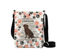 XYANFA Chocolate Labrador Retriever Crossbody Bag Lab Dog Owner Lover Travel Bag, Labrador Cb