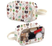 XYANFA Cryptozoology Clear Makeup Bag Cryptid Gift Creatures Monster Gift Moth Man Travel Toiletry Bag Organizer Pouch Cosmetic Bag (Monster mt)