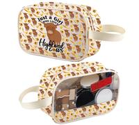 XYANFA Highland Cow Clear Makeup Bag Highland Cow Lover Gift Just a Girl Who Loves Highland Cows Travel Toiletry Bag Organizer Pouch Cosmetic Bag, Highland COW 2Tm, Fashion